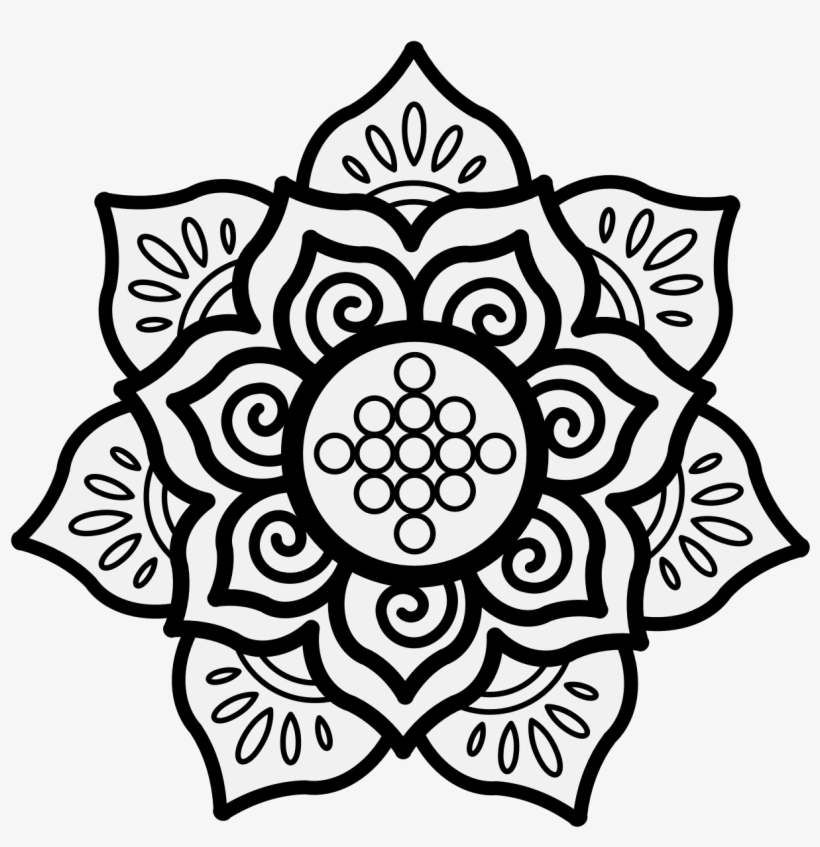 Lotus Flower Affronty - Anglo Saxon Art Patterns, transparent png