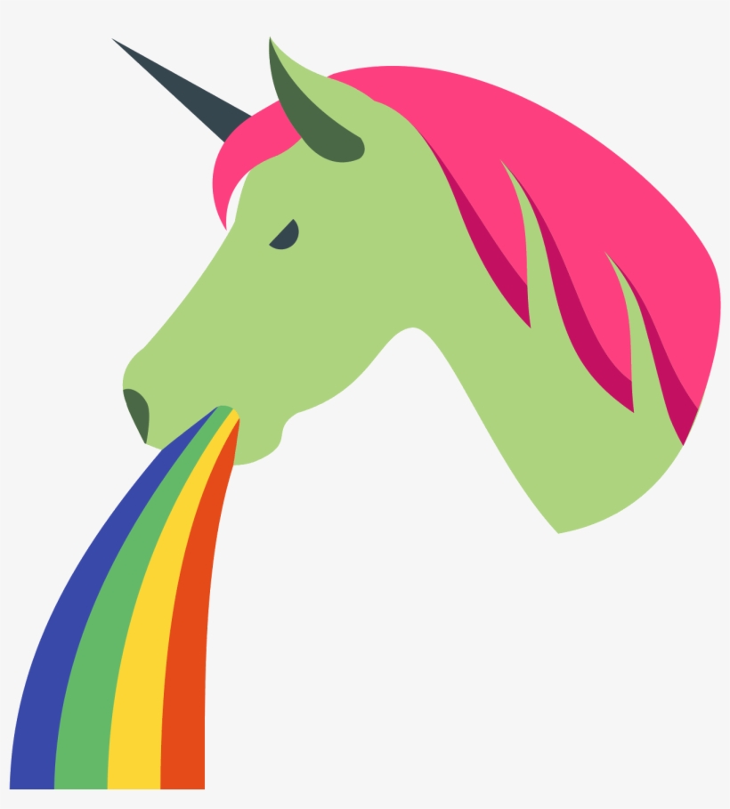 Vomiting Unicorn Icon - Unicorno Png, transparent png