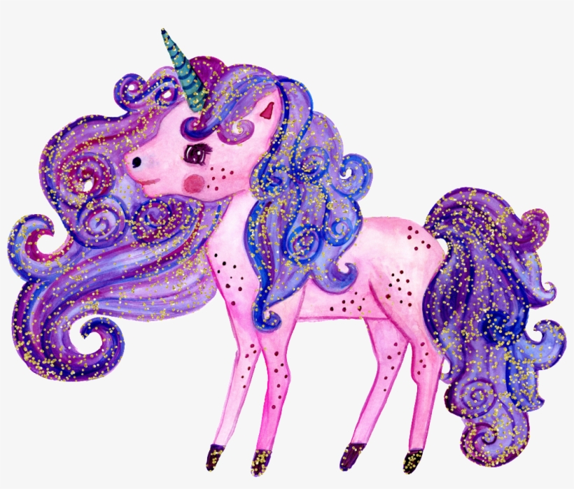 This Graphics Is Hand Painted Pink Unicorn Png Transparent - Cute Personalized Unicorn Pillow Case, transparent png