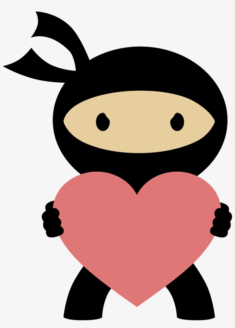 Ninja In Love Clipart - Ninja Clipart, transparent png