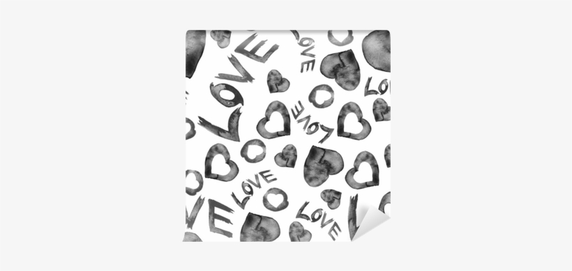 Watercolor Seamless Pattern With A Background Of Heart, - Watercolor Painting, transparent png