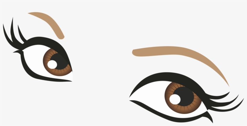 Eyelash Color Cosmetics Drawing - Drawn Eyes Cartoon Png, transparent png