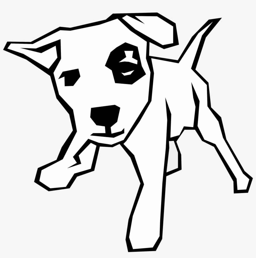 Line Drawings Of Dog - Cute Puppy Shower Curtain, transparent png