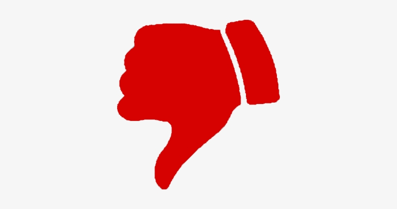 Thumb Signal Red Clip Art - Thumbs Down Red Png, transparent png