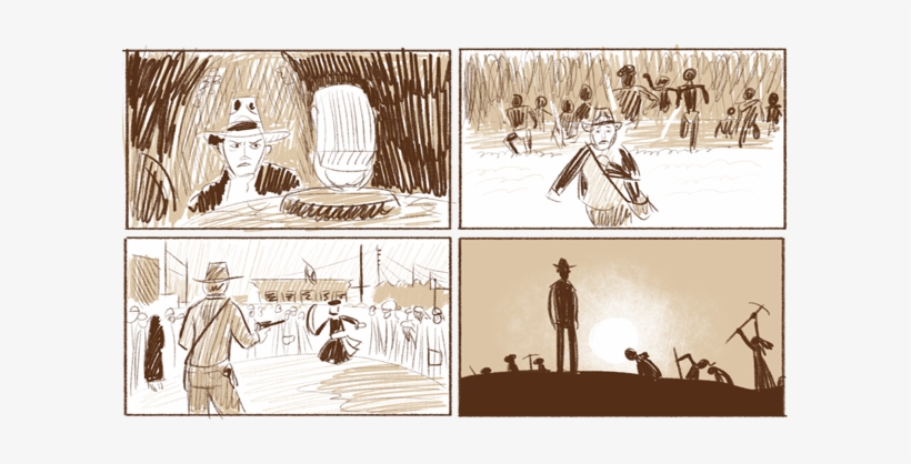 Compositional Study From Raiders Of The Lost Ark - Composition Study Drawing, transparent png
