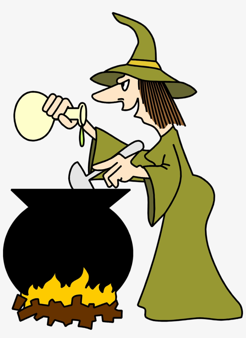 Halloween Witch Hat Clipart At Getdrawings - Witch With Cauldron Clipart, transparent png