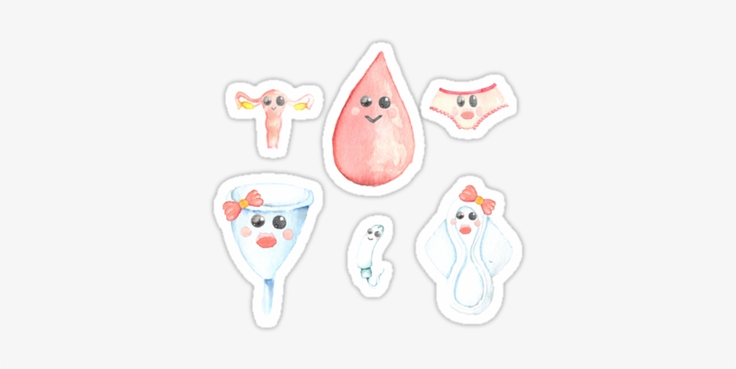 The Cutest Time Of The Month Watercolor By Sadiesavesit - T-shirt, transparent png