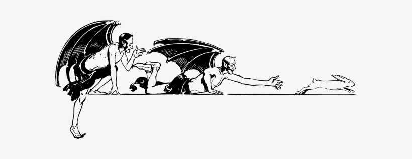 Free Vector Devils And Rabbit Clip Art, transparent png