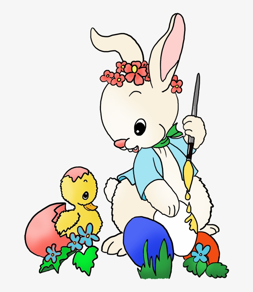 Funny Easter Bunny Clipart Clip Library Stock - Hare, transparent png