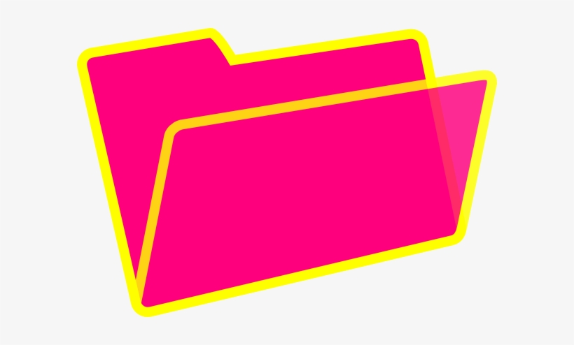 Clipart Royalty Free Yellow And Pink Clip Art At Clker - Pink Folder Clipart, transparent png