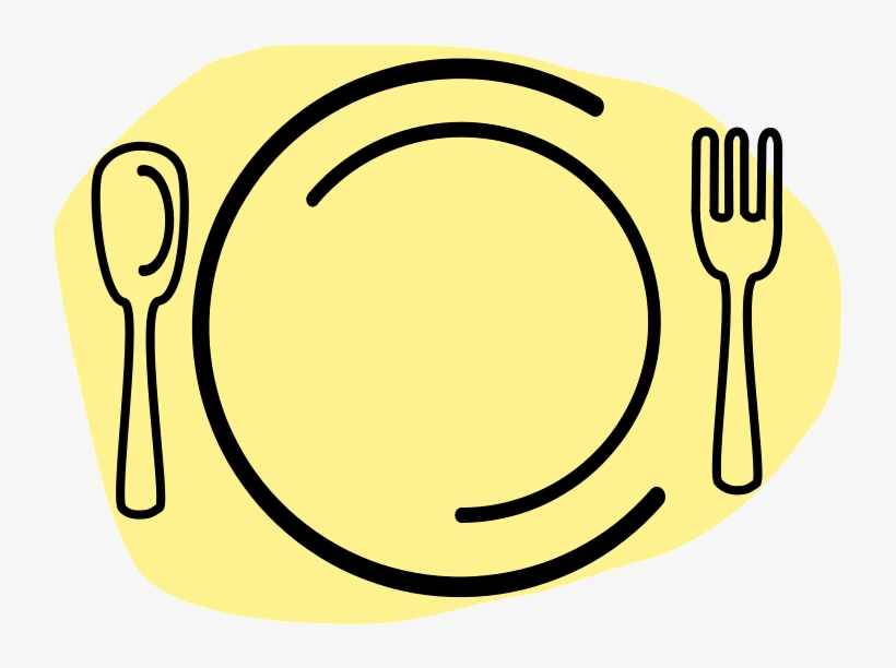 With A Spoon And A Fork, A Plate - Png Fork And Spoon, transparent png