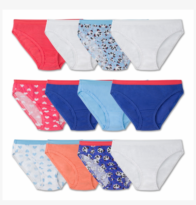 Girls' 12 Pack Assorted Bikini Assorted - Panties, transparent png