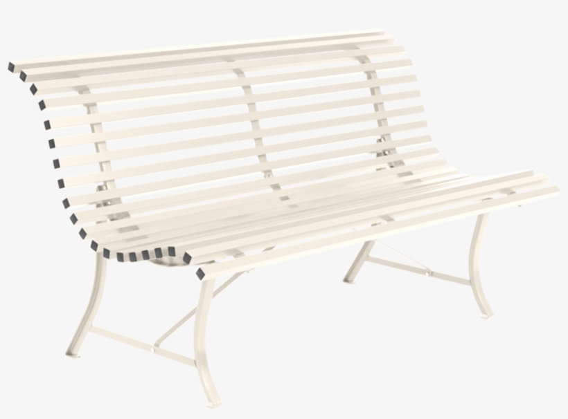 Outdoor Park Bench - Fermob - Louisiane Bench 150 Cm, Cotton White, transparent png