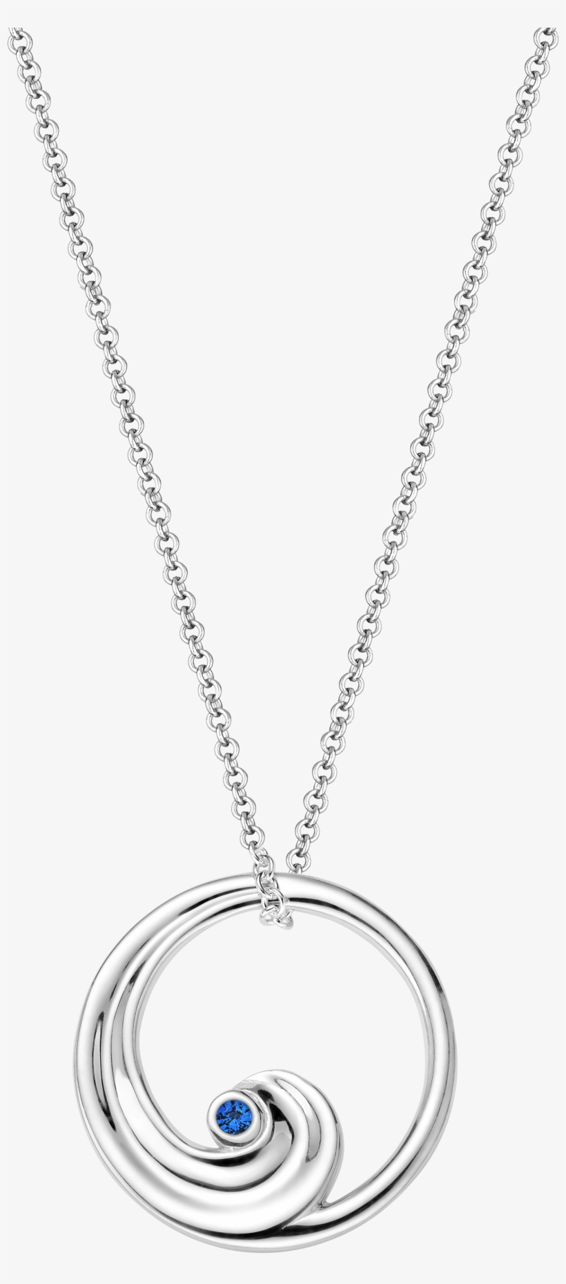 Sapphire Wave Pendant - Necklace, transparent png