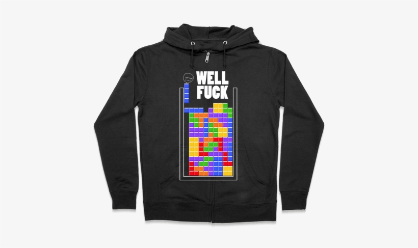 Tetris Zip Hoodie - Halloween Gives Me The Real Big Frighten Hoodie: Funny, transparent png