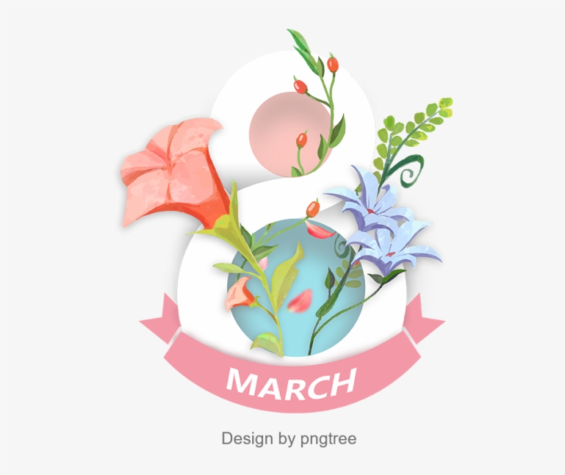 Flower Background For Women's Day On March 8, Women - 38 Happy Woman Day, transparent png