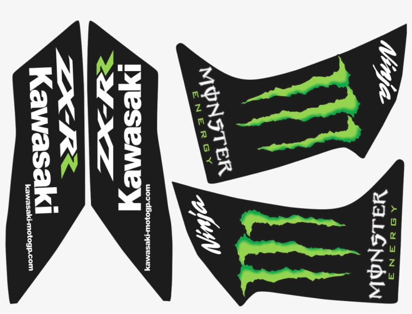 Kawasaki Ninja Monster Zx-rr Vector - Monster Energy Drink, transparent png