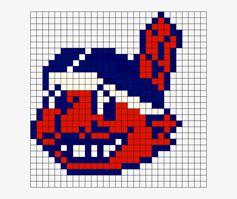Cleveland Indians Logo Perler Bead Pattern / Bead Sprite - Cleveland Indians, transparent png