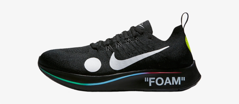 Nike X Off White Zoom Fly Mercurial - Nike Off White Zoom Fly Black, transparent png