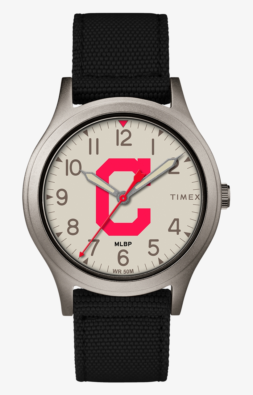 Ringer Cleveland Indians Large - Timex Waterbury United | Stainless Steel/black | Item, transparent png