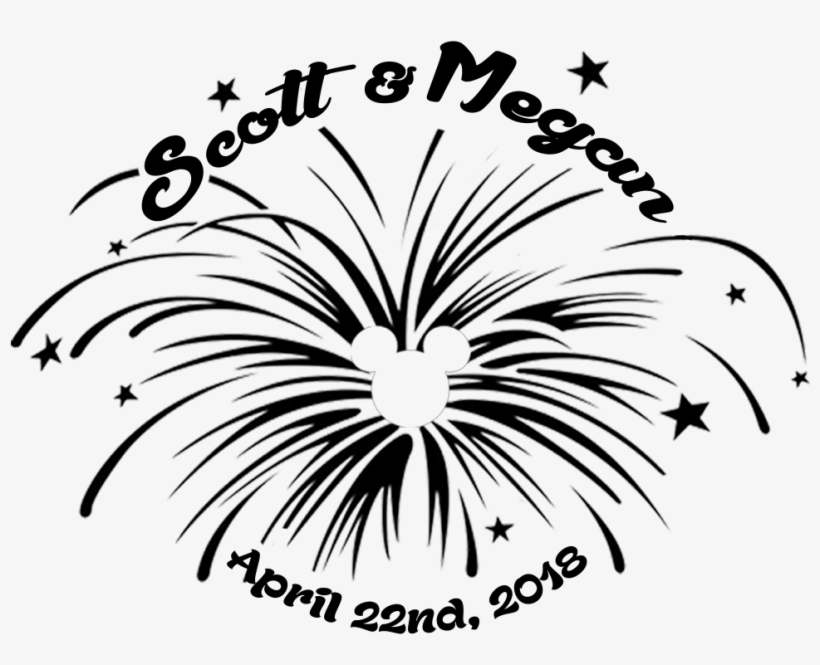 Scott Megan Wedding Logo - Firework Vector Black And White, transparent png