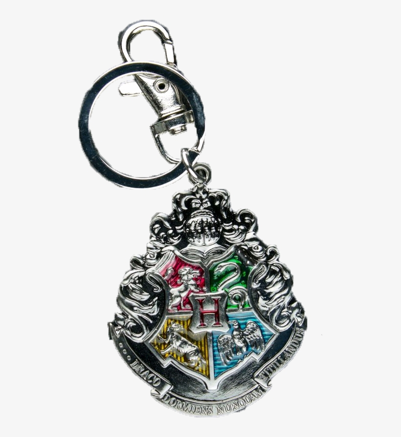 Hogwarts Logo Metal Keychain - Harry Potter Hogwarts Logo Metal Key Ring, transparent png