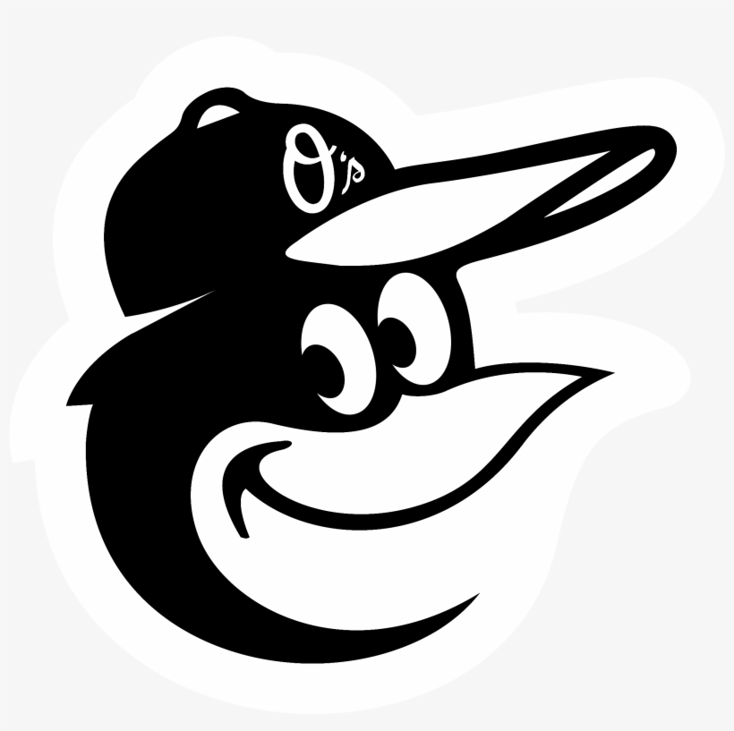 Baltimore Orioles Bird Logo Black And White - Baltimore Orioles Logo Png, transparent png