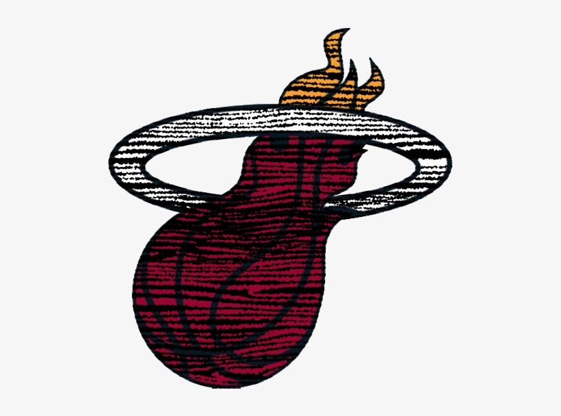 Miami Heat 1999-present Alternate Logo Distressed Iron - Miami, transparent png