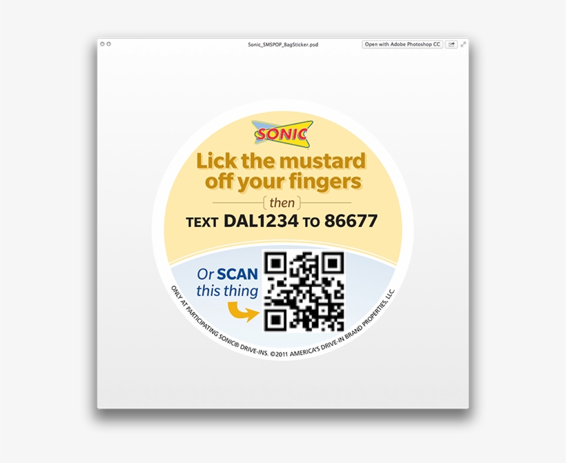 Pos Bag Sticker - Sonic Coupons 2011, transparent png