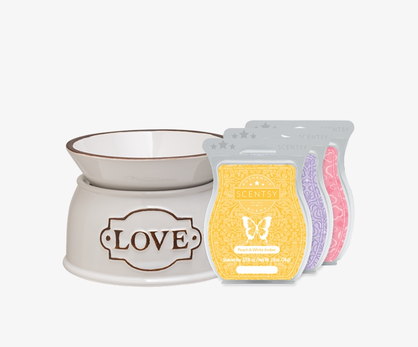 Peach & White Amber Scentsy - Scentsy Love Warmer, transparent png