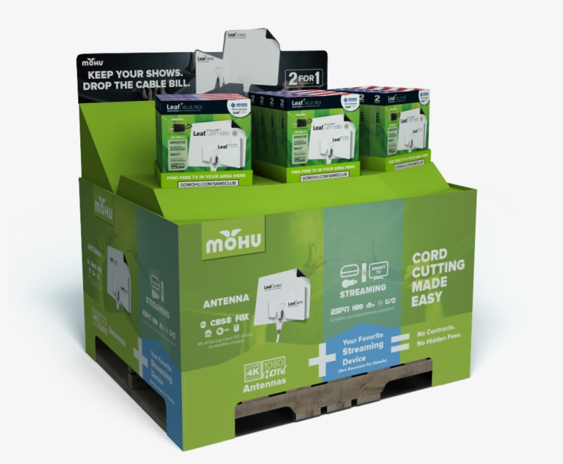 Mohu Antenna Bundle Podium Pop Display - Carton, transparent png