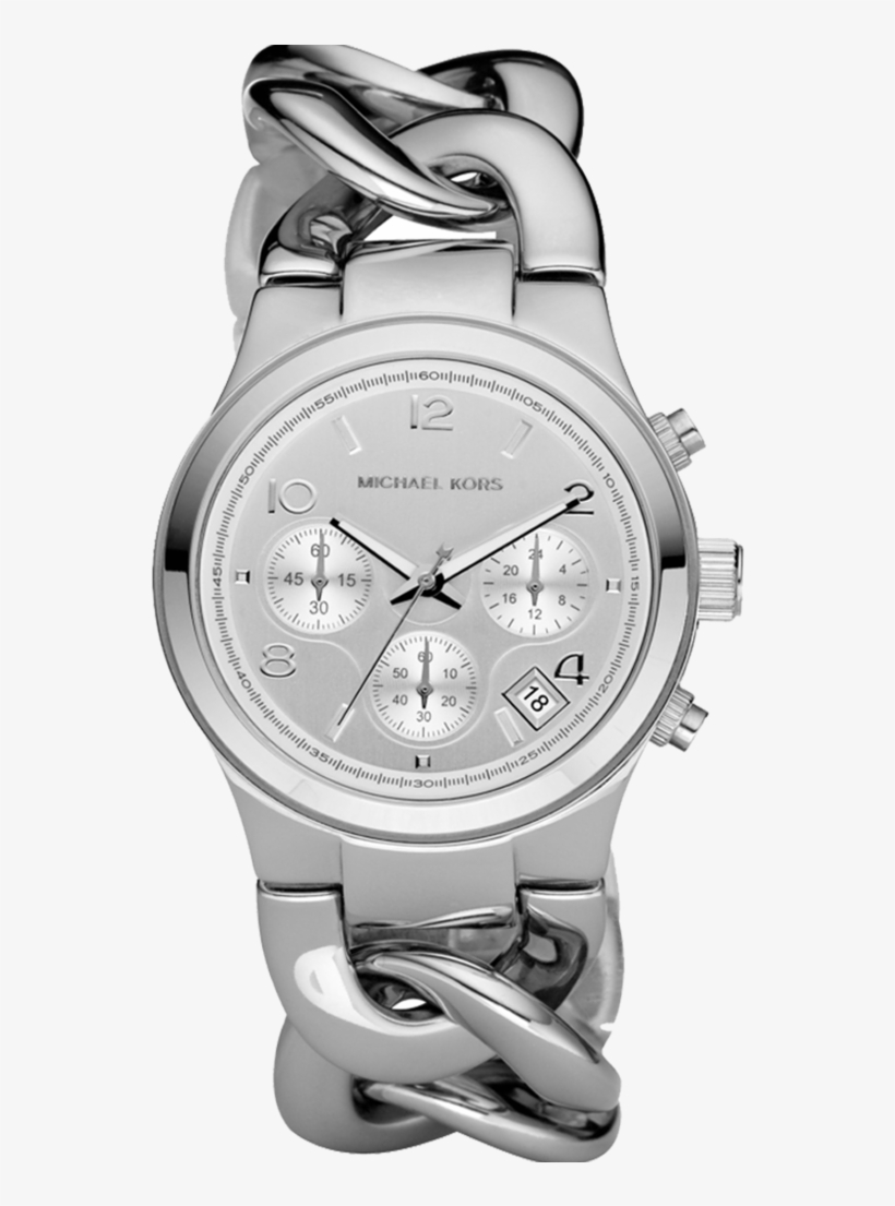 Michael Kors Mk3149 Ladies Chain Twist Silver Runway - Michael Kors Watch Silver Ladies, transparent png
