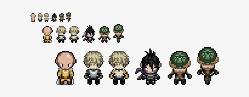 One Punch Man Overworld Sprites By Lucky - Perler One Punch Man, transparent png