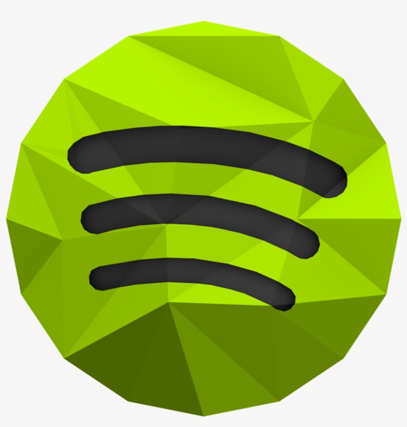 Another Low-poly Icon - Spotify, transparent png