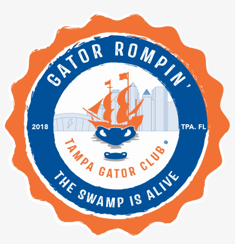 Tgc Gator Rompin Logo Orange Web - Tampa Gator Club, transparent png