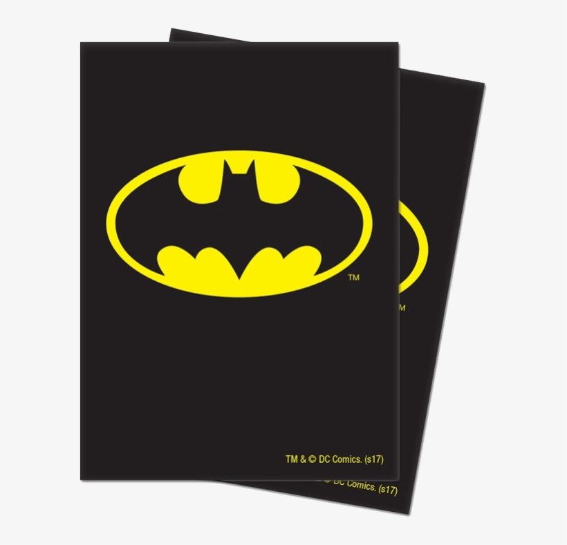 Ultra Pro Game Sleeves-justice League Batman - Batman Logo Black And Yellow, transparent png