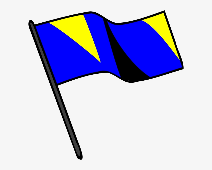 Blue Gold Black Flag Clip Art At Clker - Blue Black And Gold Flag, transparent png