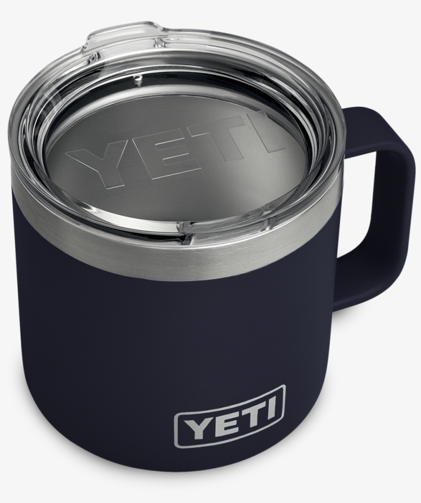 Mug Navy Rambler 14oz - Yeti Mug With Lid, transparent png