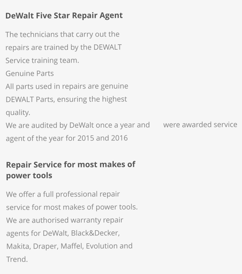 Elementaryimages Dewalt Five Star Repair Agent The - Dewalt, transparent png