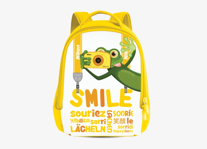Backpack Yellow - Nikon Coolpix W100 Family Kit, transparent png