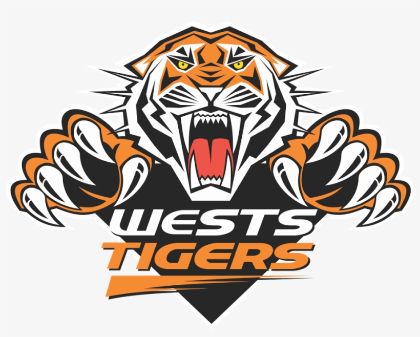 Clip Art Free Download Transparent Tiger West - West Tigers Nrl Logo, transparent png