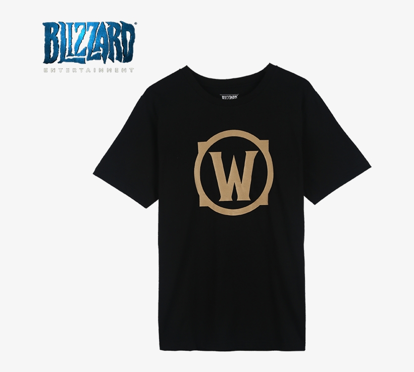Blizzard World Of Warcraft Logo Icon Bronzing Short - T-shirt, transparent png