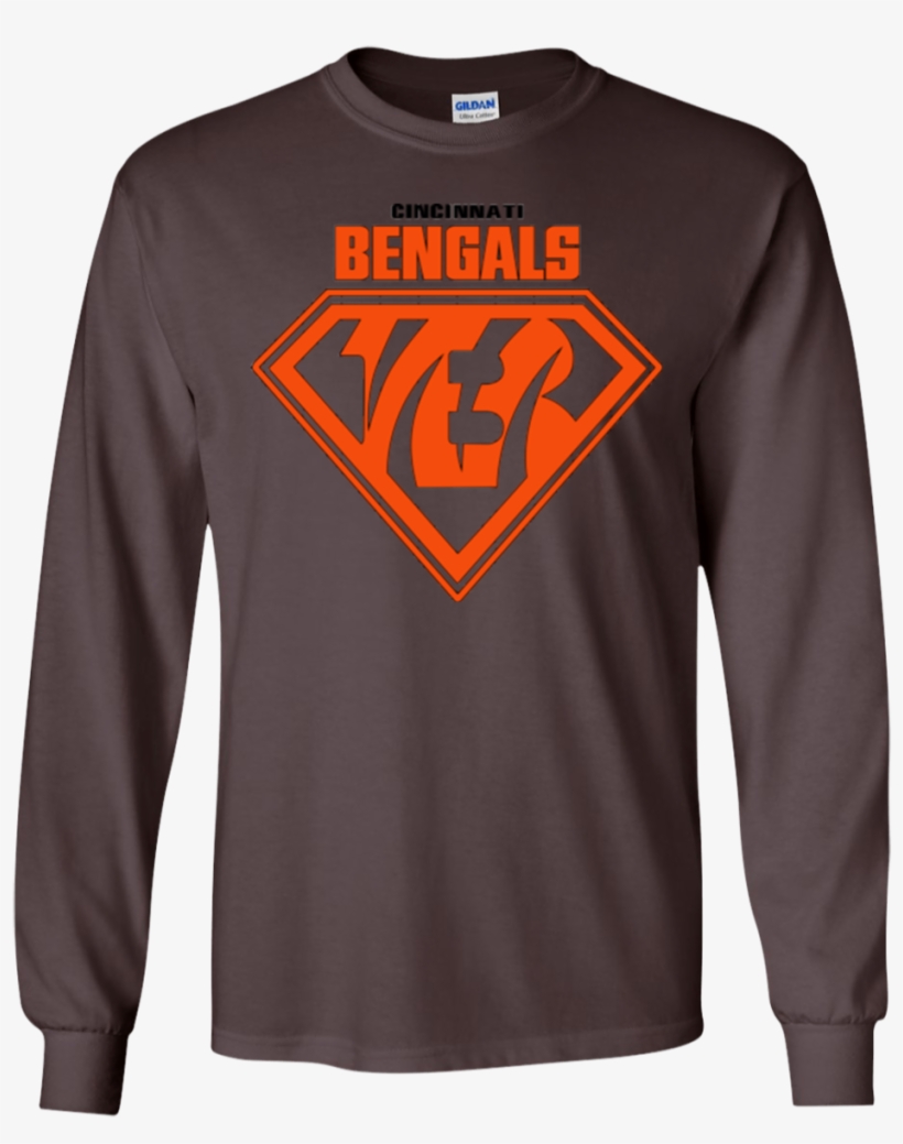 Cincinnati Bengals T Shirt - Alpha Chi Rho Jumbo Twill Langarm T-shirt (maroon/weiß), transparent png