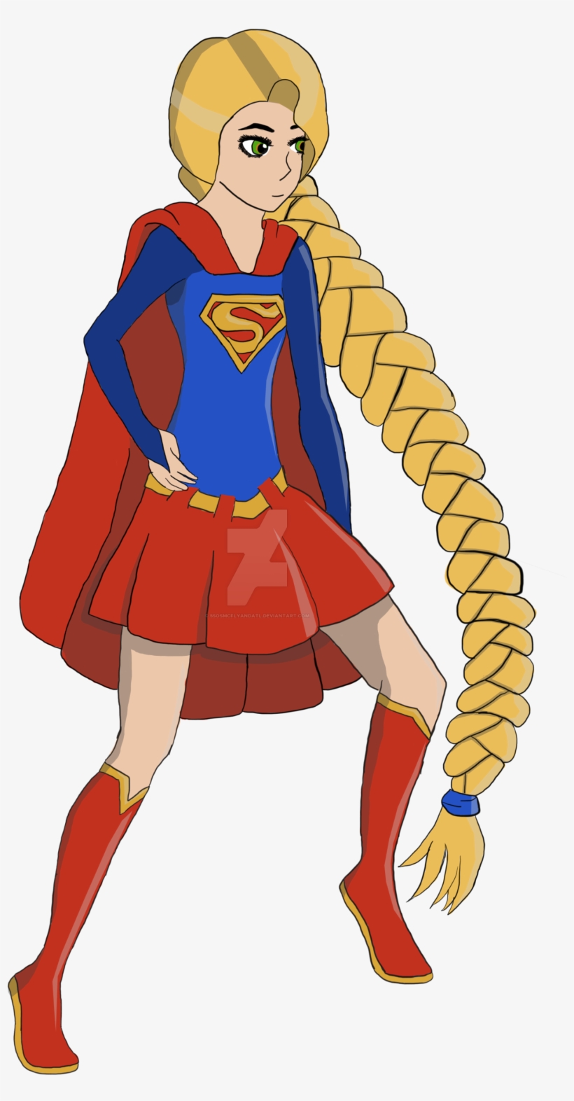 Brave Clipart Supergirl - Rapunzel As Supergirl, transparent png