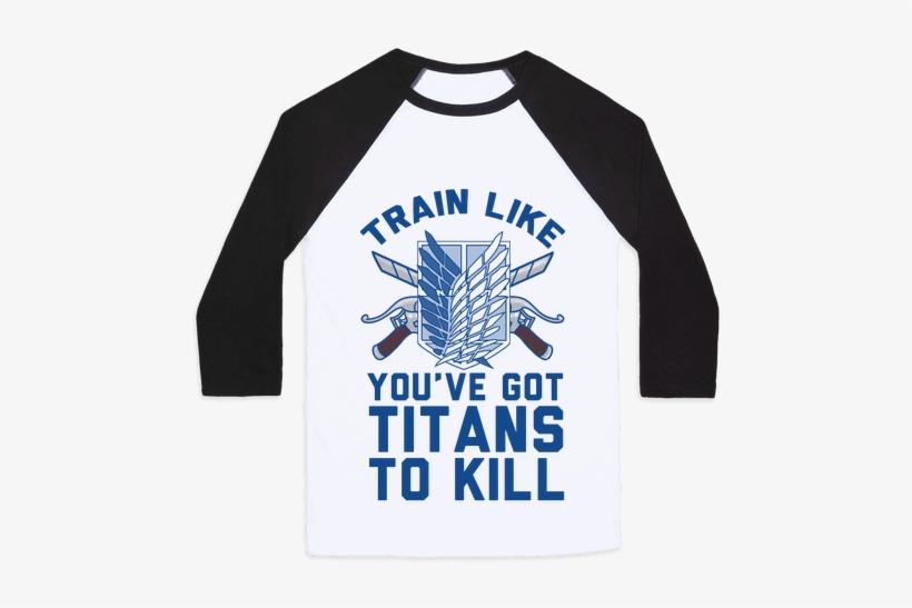 Titans To Kill Baseball Tee - Attack On Titans T Shirt, transparent png