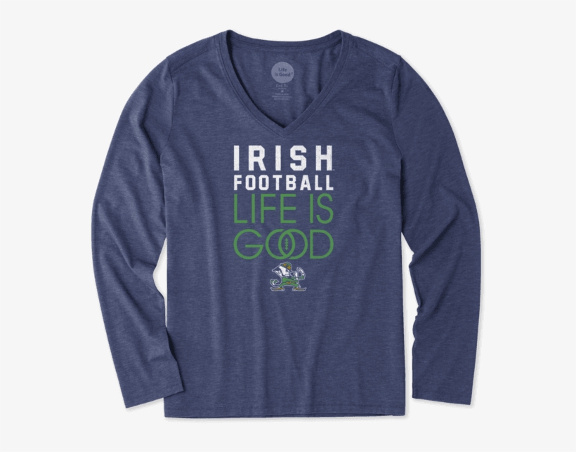 Women's Notre Dame Infinity Football Long Sleeve Cool - University Of Oklahoma Women's Shirt, transparent png