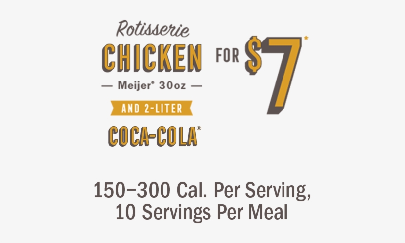 Rotisserie Chicken Meijer® 30oz And 2 Liter Coca Cola® - Rotisserie Chicken, transparent png