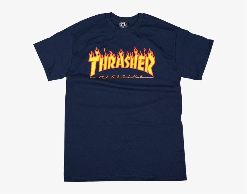 Thrasher Magazine Flame Logo T-shirt - Thrasher Mag T Shirt Pink, transparent png