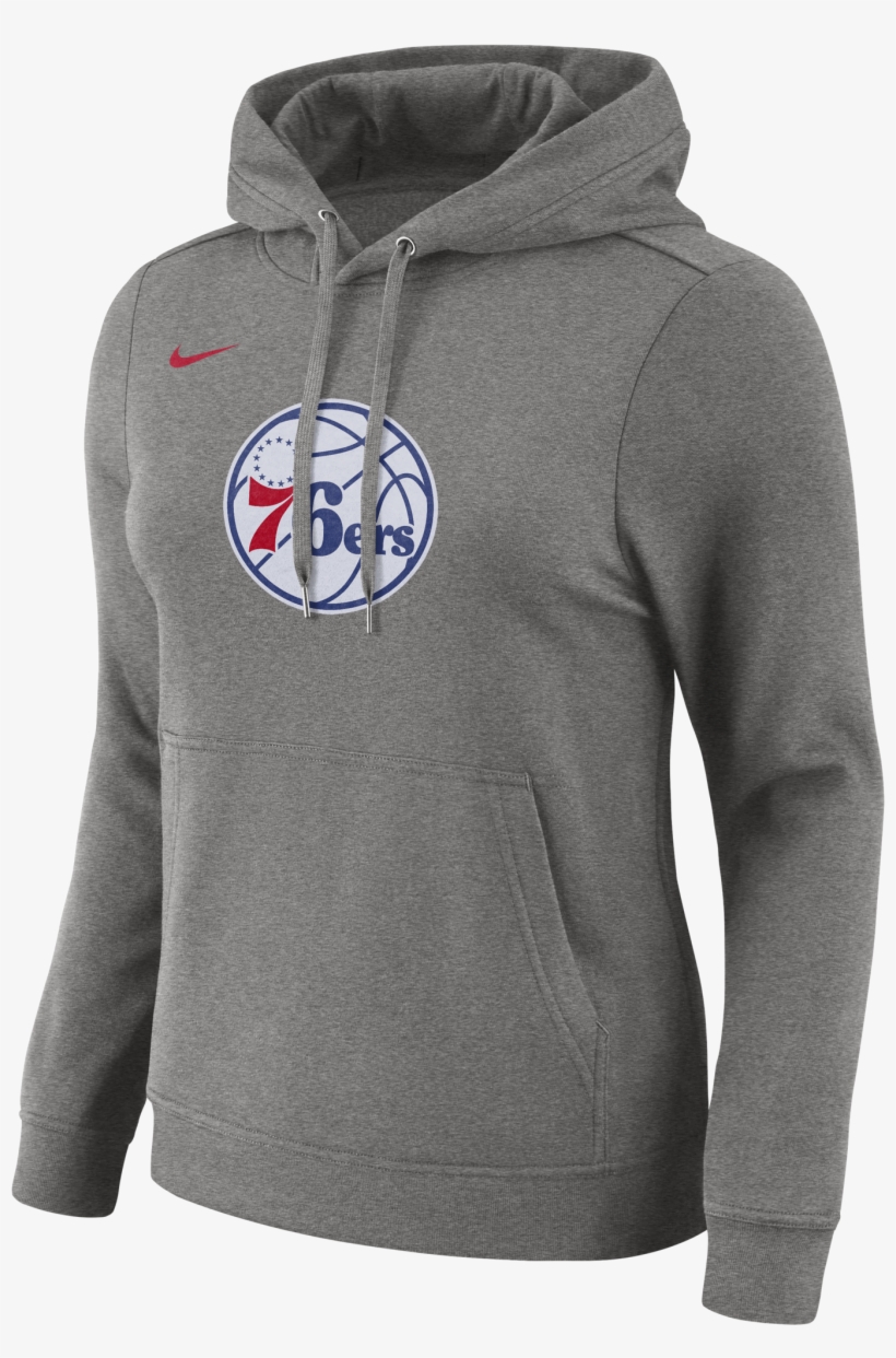 Philadelphia 76ers Women's Logo Hoodie By Nike - Philadelphia 76ers Address Logo, transparent png