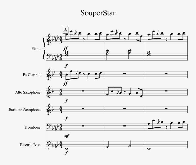 Souperstar Sheet Music 1 Of 32 Pages - Sheet Music, transparent png